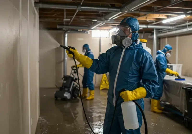 Basement Sanitization and Antimicrobial Treatment process in Surf City, NC